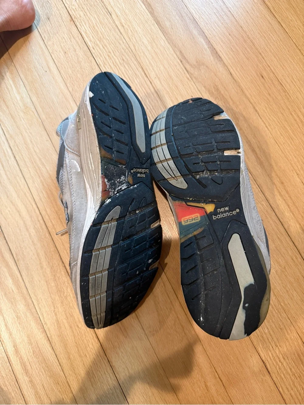 New Balance Gray Suede & Mesh Sneakers 992